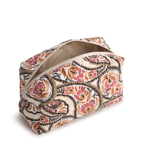 Vera Bradley cosmetic bag interior shows roomy capacity for daily essentials