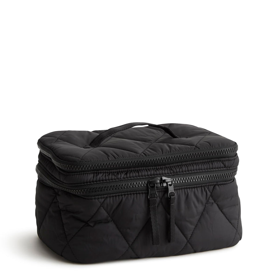 Vera Bradley Featherweight Brush Up cosmetic case Moonless Night with wipeable lining for travel.