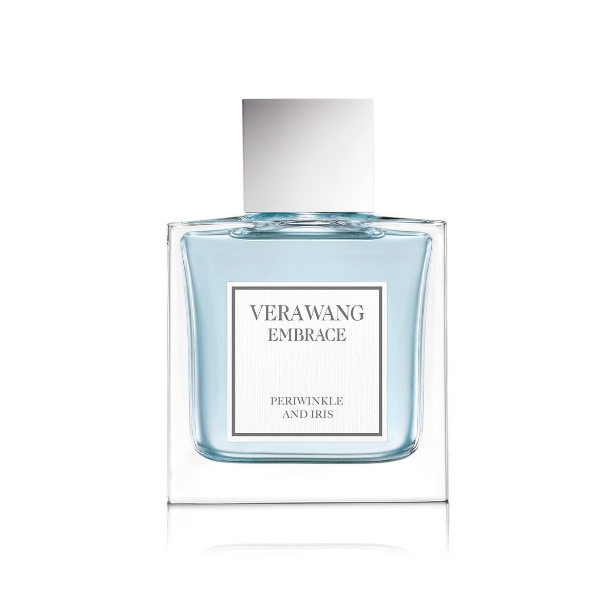 Vera Wang Embrace Periwinkle Iris bottle front view, ideal for daily elegance.
