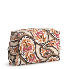 Vera Bradley Blooming Paisley cosmetic bag front view for travel storage