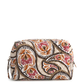 Vera Bradley Blooming Paisley cosmetic bag interior wipe-clean lining for easy cleanup