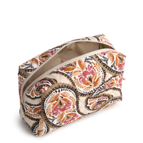 Vera Bradley Blooming Paisley cosmetic bag back zip pocket for quick access