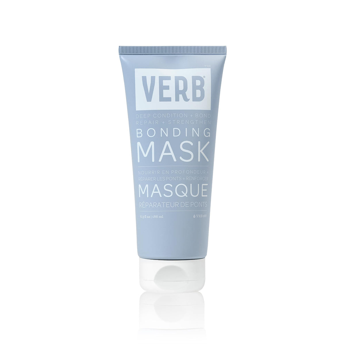 VERB Bonding Mask packaging highlights premium formula for nourished, smoother hair.