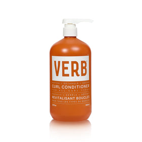 VERB Curl Conditioner bottle front showing a hydrating formula for soft defined curls