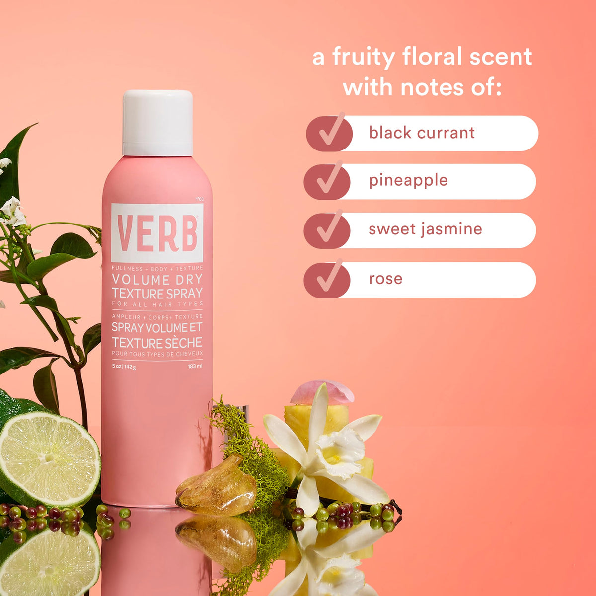VERB formula includes moringa oil and green tea for nourished hair
