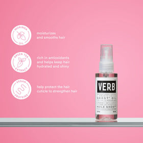 VERB Ghost Oil bottle reduces frizz and adds lasting shine