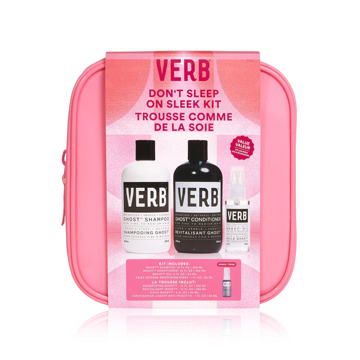 VERB Ghost Shampoo bottle smooths frizz and boosts shine with natural oils