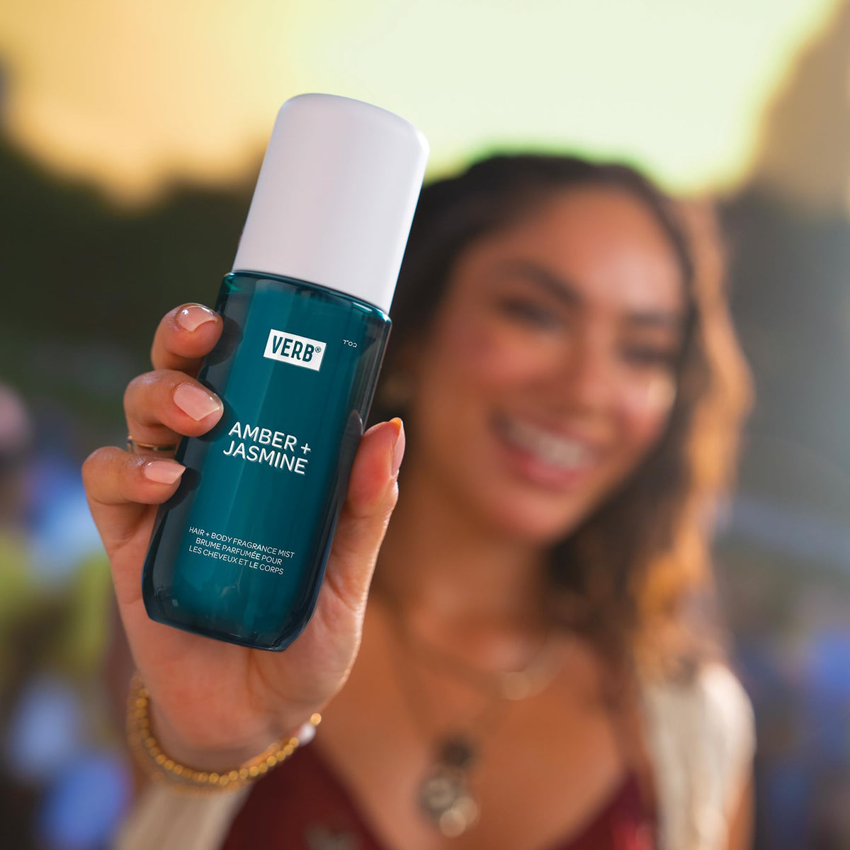 VERB Hair & Body Mist spray on skin delivers long-lasting aroma
