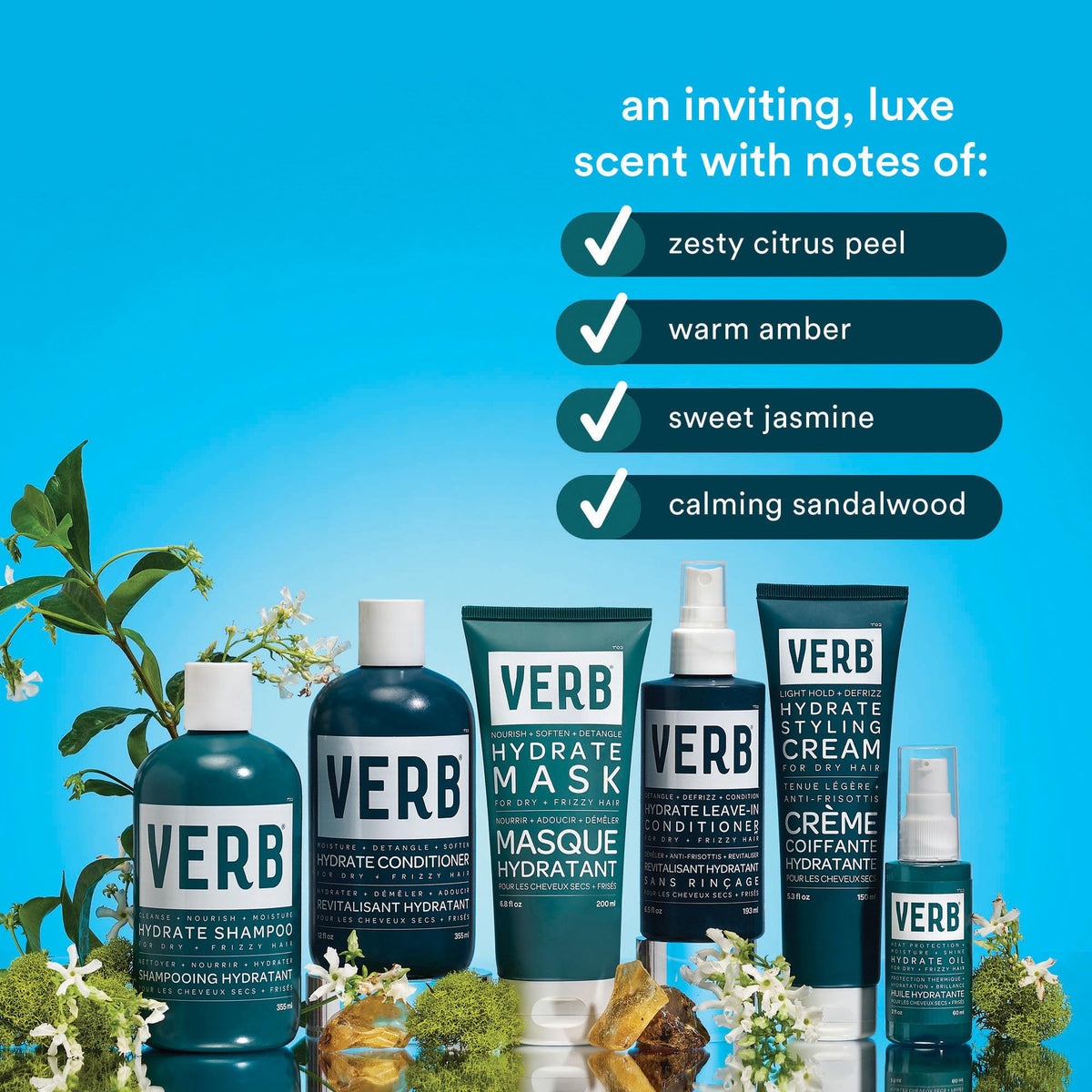 VERB Hydrate Oil provides heat protection up to 450F during blow dry for safer styling