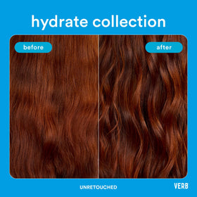 VERB Hydrate Oil on shiny hair demonstrating gloss and frizz reduction for smoother style