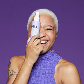 VERB Purple Leave-In Mist refreshes color and ends between washes.