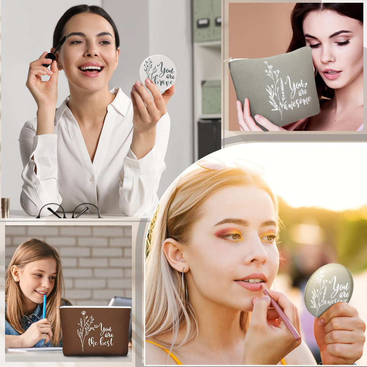 Vercraft boho makeup bag travel ready and lightweight for commuting