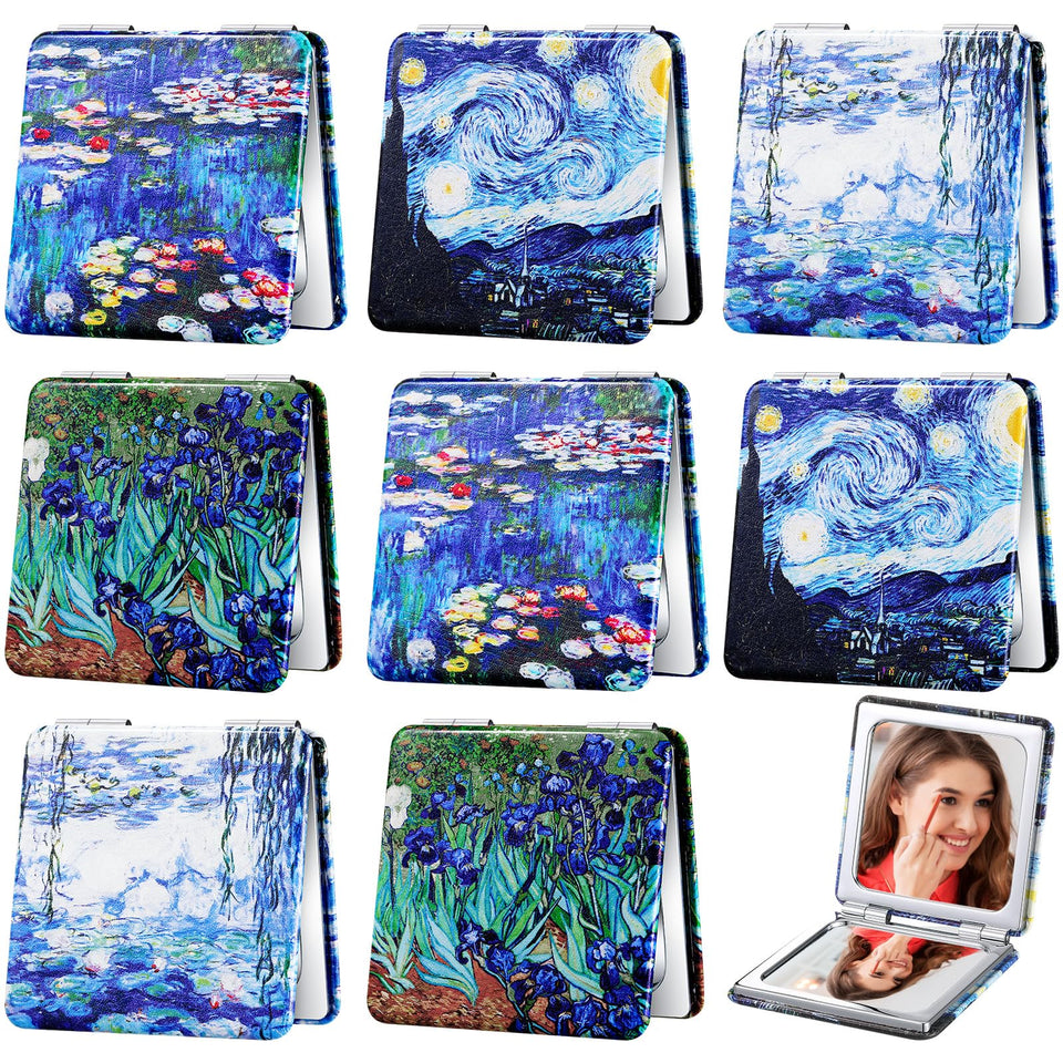Vercraft Van Gogh pocket mirror offers double-sided view for on-the-go makeup checks