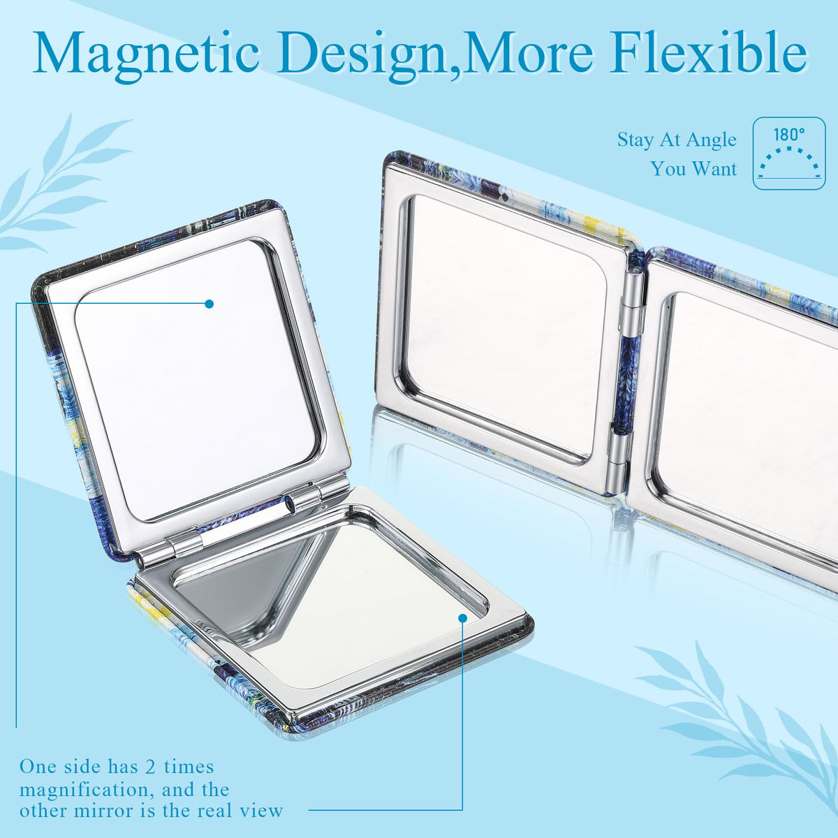 Vercraft Water Lily pocket mirror blends art with purse portability