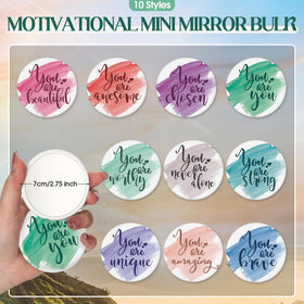 Vercraft watercolor design makeup bag with uplifting phrases for daily routines.
