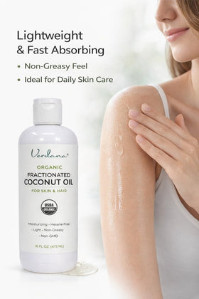 Scalp massage scene with Verdana oil emphasizing soothing, non-irritating care