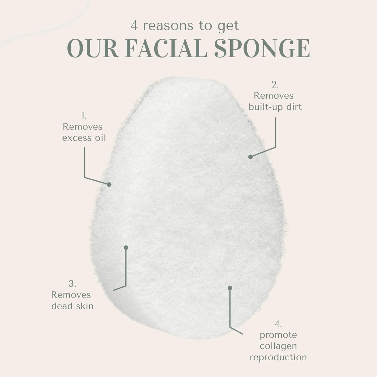 VerdeVida soft foam pad for gentle cleansing on sensitive skin