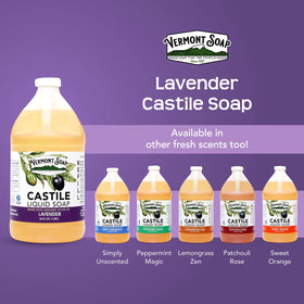Vermont Soap Lavender Castile shampoo use for mild hair cleansing.