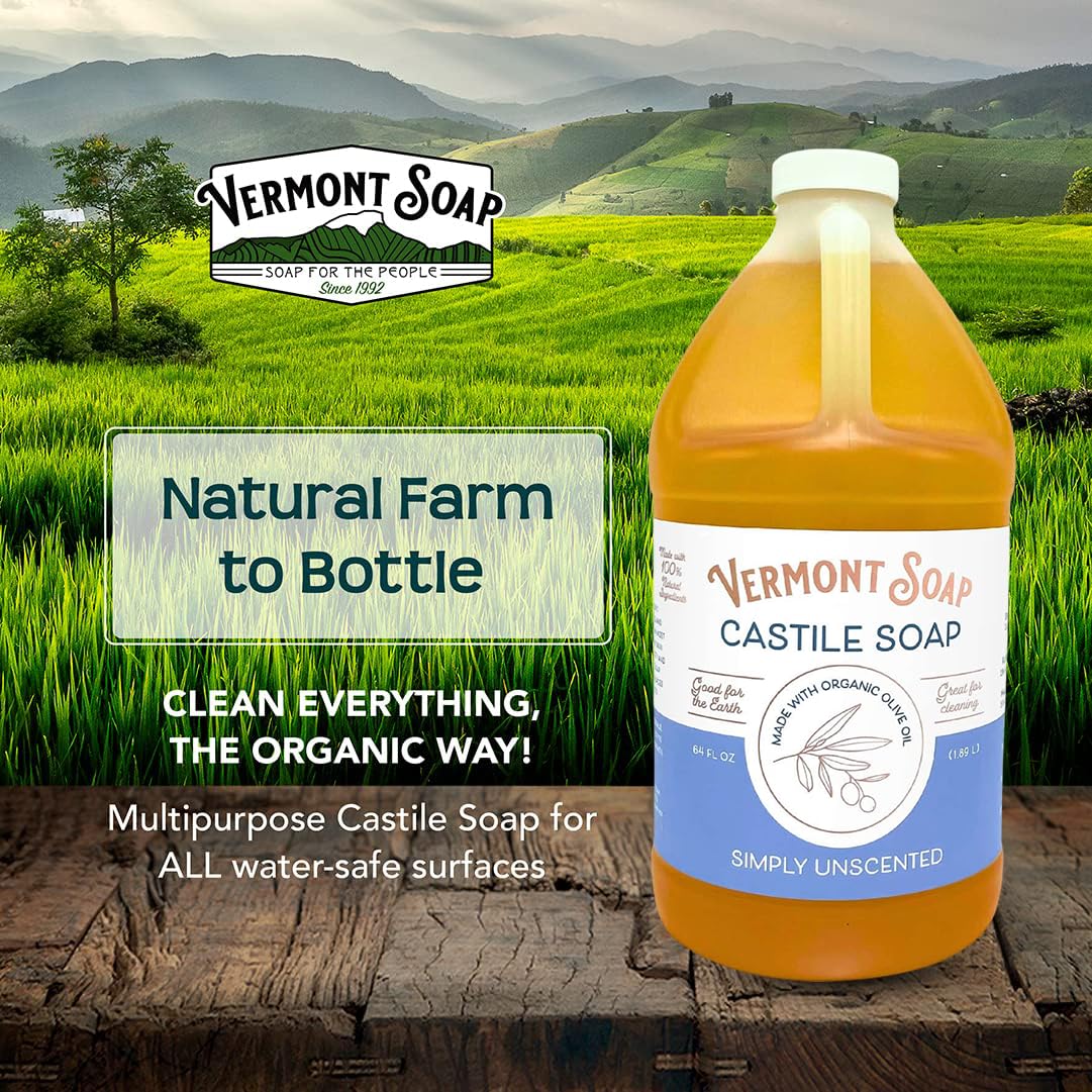 Vermont Soap biodegradable formula reduces environmental impact.