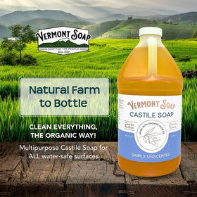 Vermont Soap biodegradable formula reduces environmental impact.