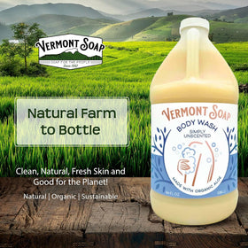 Aloe vera and coconut oil in VERmONT SOAP body wash soothe sensitive skin.