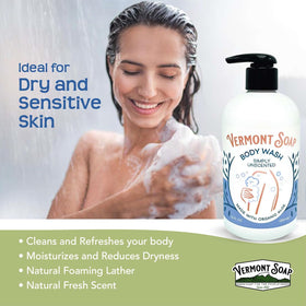 VERMONT SOAP label closeup highlighting organic certification and clean formula