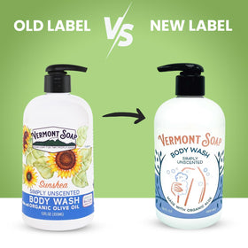 VERMONT SOAP unscented pump bottle ideal for easy daily use
