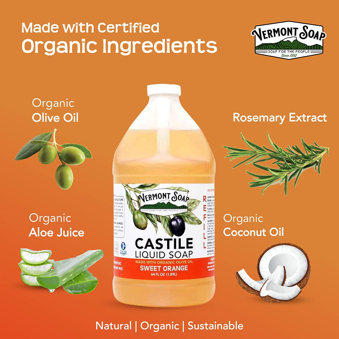 Vermont Soap castile shampoo use on oily hair for cleansing.