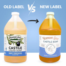 Vermont Soap Castile Unscented body wash delivers gentle cleansing.
