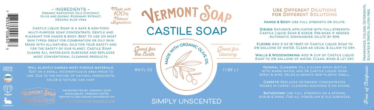 Vermont Soap concentrated dispensing design saves product and reduces waste.