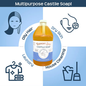 Vermont Soap multipurpose castile cleaner for home and bathroom.