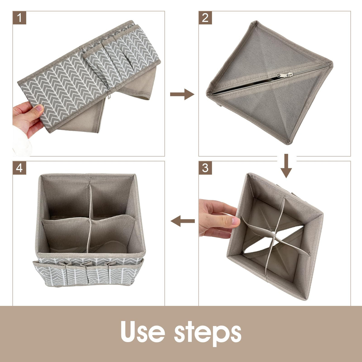 VERONLY compact 4-piece set keeps cosmetics organized at home or travel.
