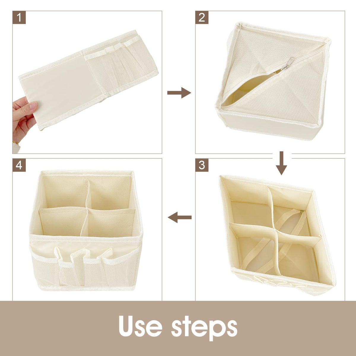 VERONLY set of 4 on a dresser top offers a cohesive storage solution.