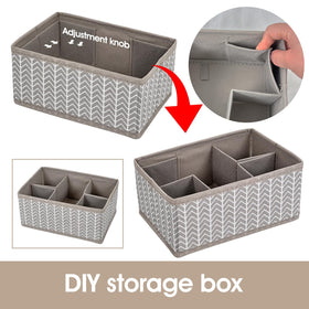 VERONLY square organizer stores powders and lip products for quick access.
