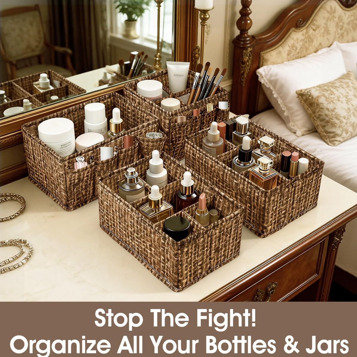 VERONLY makeup brush and lip product holder keeps essentials within reach