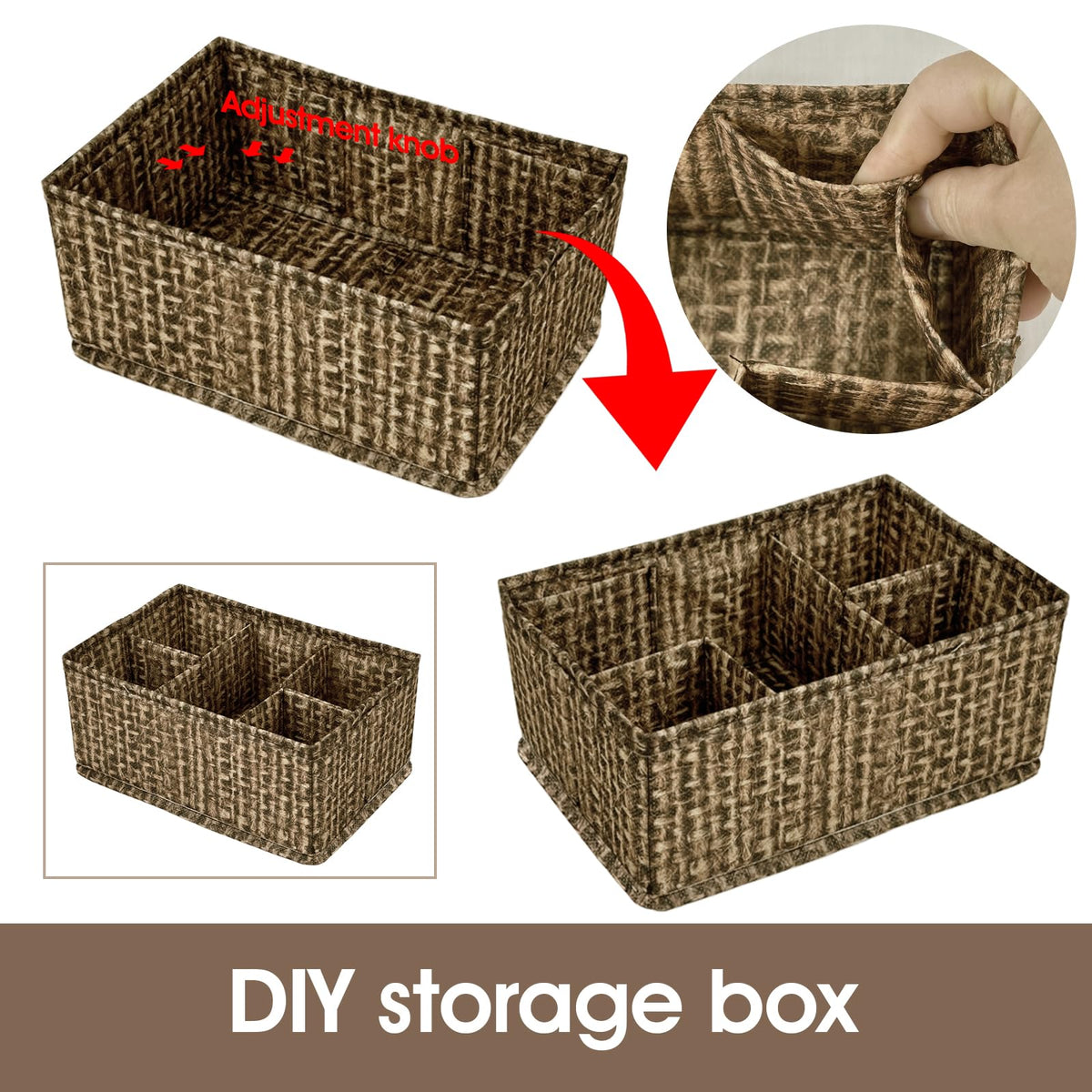VERONLY makeup organizer with adjustable compartments keeps brushes and lipstick neatly sorted
