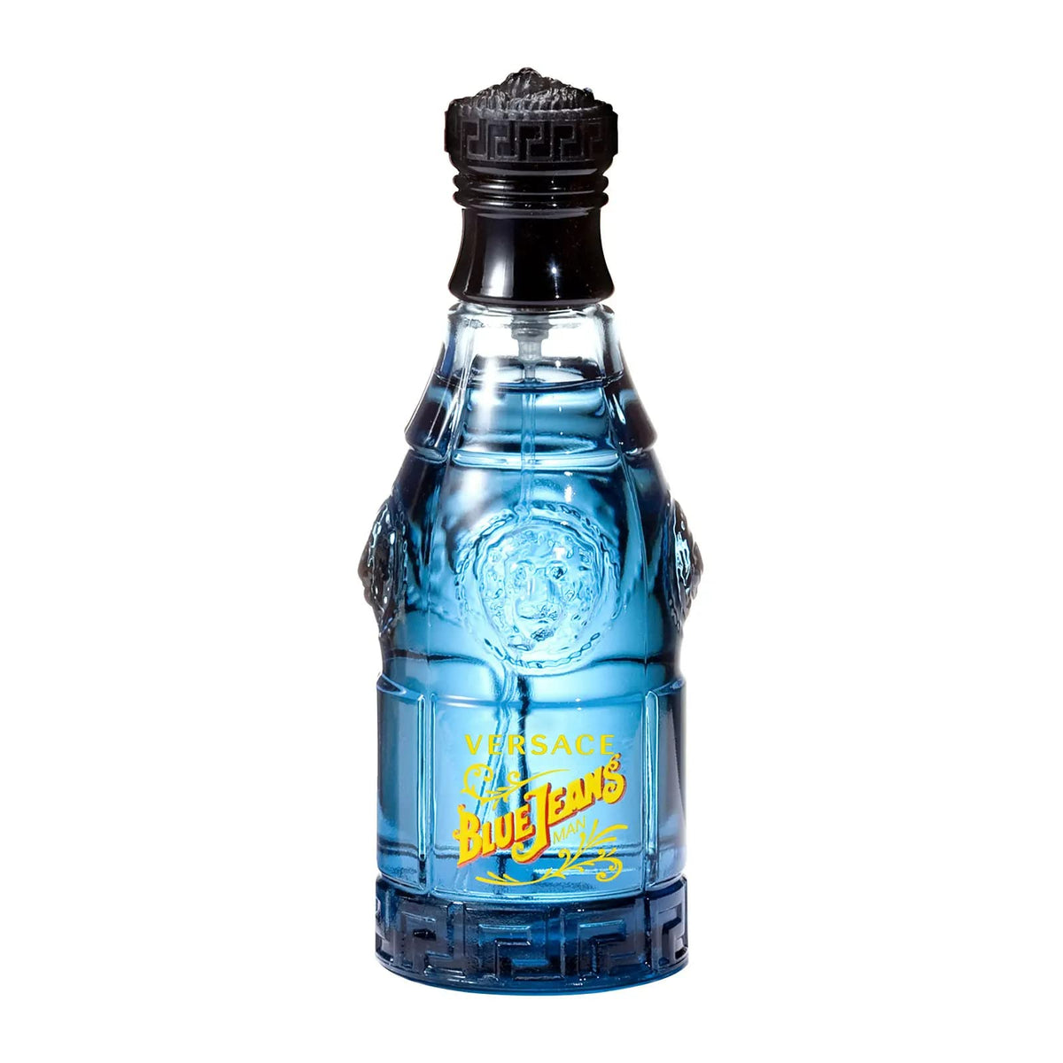 Versace Blue Jeans bottle front view highlighting classic design for daily wear