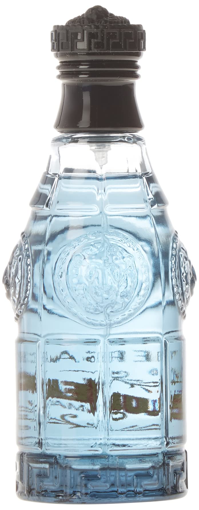 Versace Blue Jeans cap close-up emphasizing premium packaging and easy application
