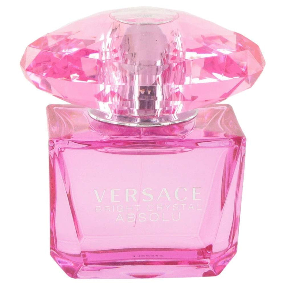 Versace Bright Crystal Absolu bottle in green, ideal for refined evening wear.