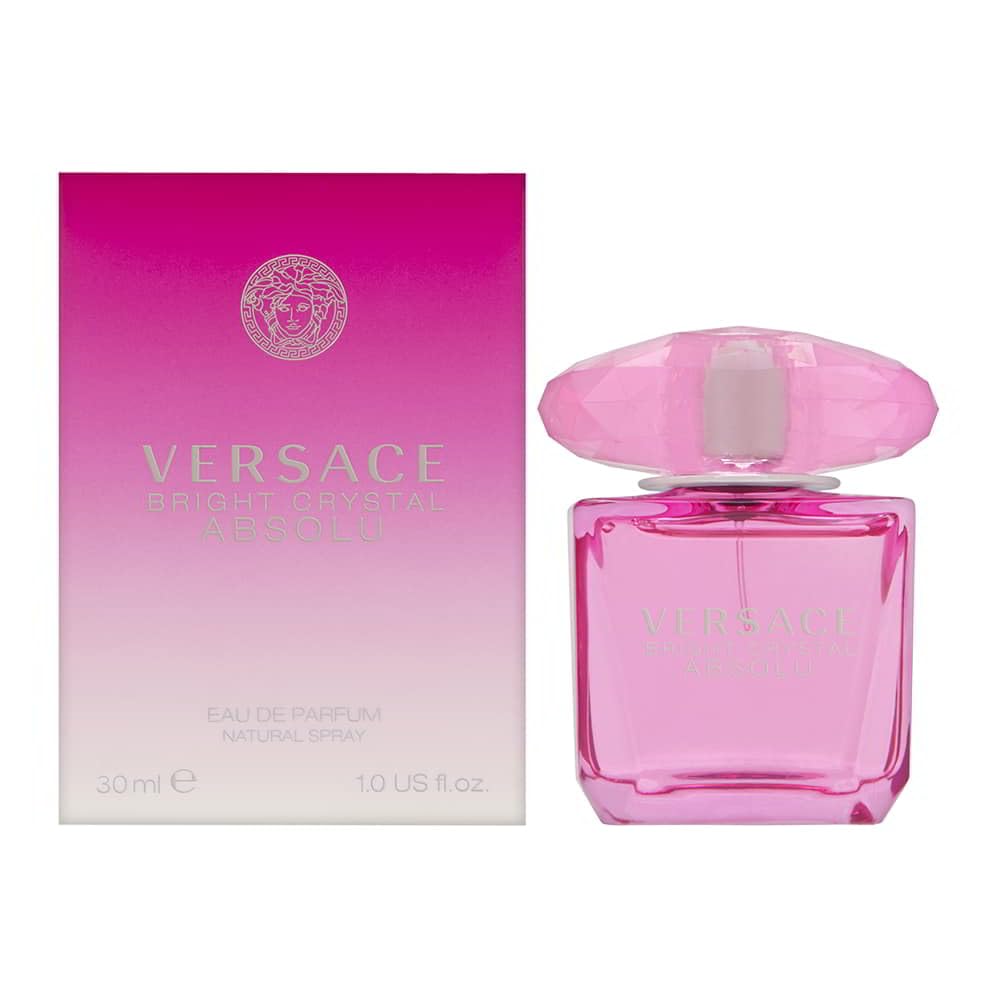 Versace Bright Crystal Absolu bottle pour for everyday elegance and refined scent layering.