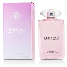 Versace Bright Crystal bath gel bottle with rich lather for daily cleansing