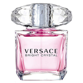 Versace Bright Crystal bottle front view, a fresh floral fragrance for daily wear.