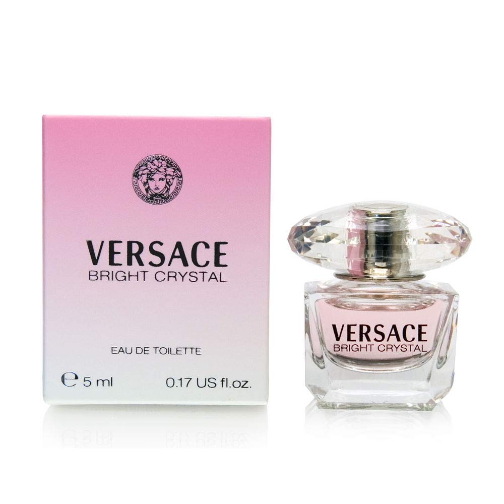 Versace Bright Crystal mini bottle spray for travel-friendly, fresh floral scent.