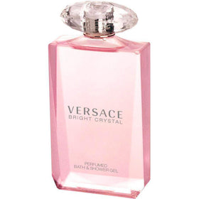 Versace Bright Crystal shower routine demonstrates a silky gel lather during a wash