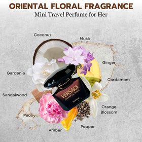 Versace Crystal Noir gardenia note close-up emphasizes lush floral aroma