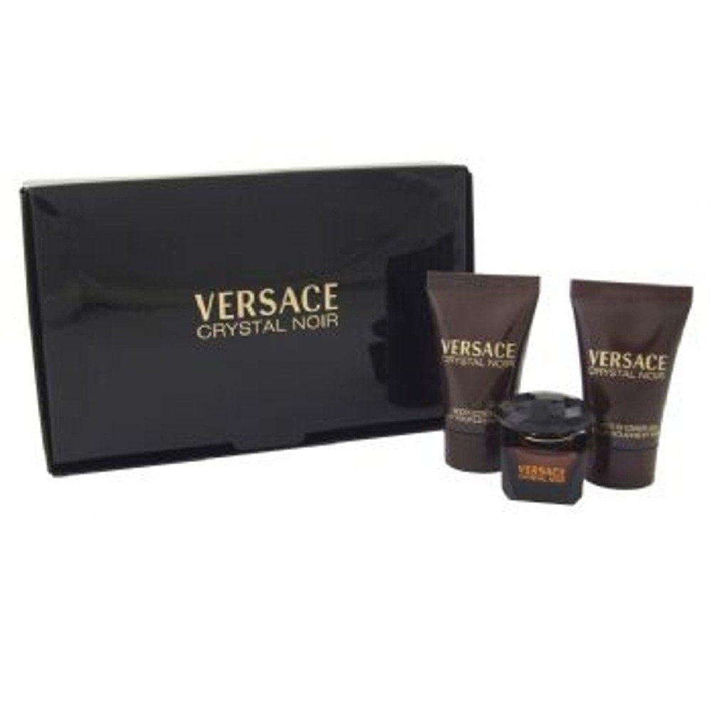 Versace Crystal Noir mini EDT bottle, ideal for travel and daily luxury.