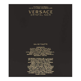 Versace Crystal Noir packaging, gift-ready box signaling luxury.