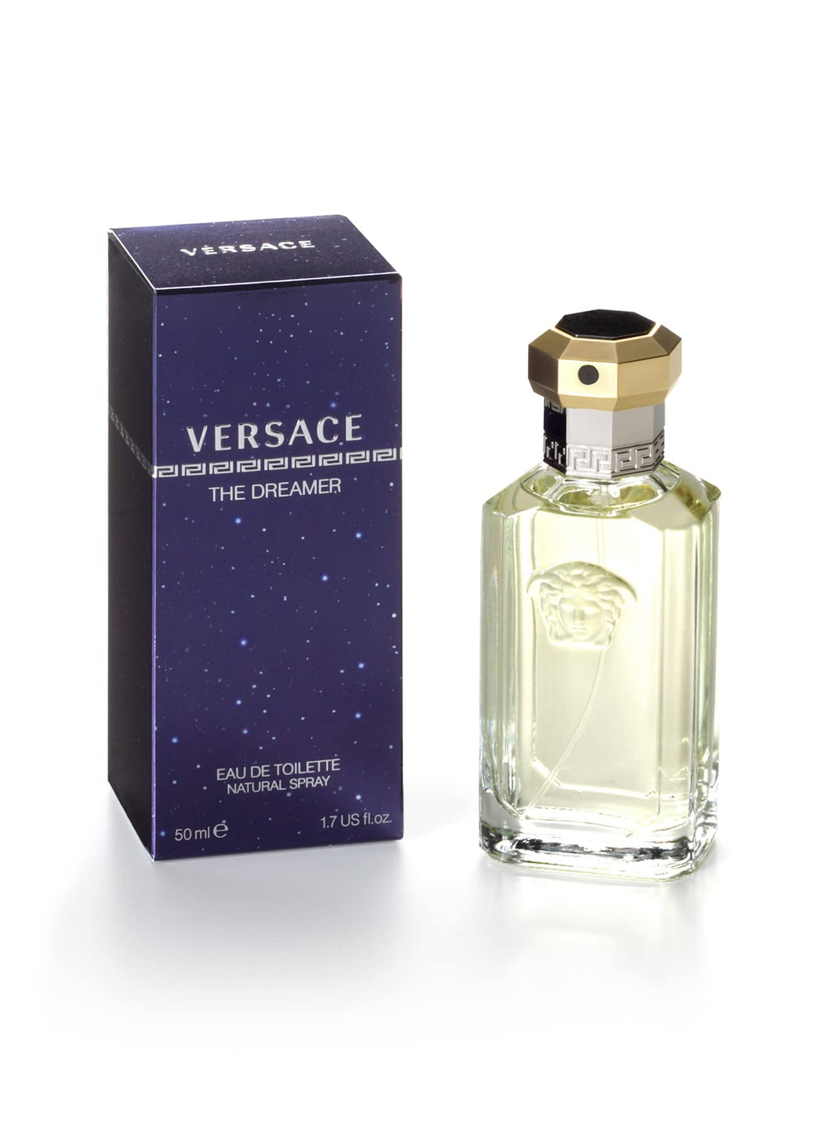 Versace Dreamer label close-up, authentic branding for confidence.
