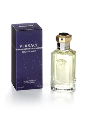 Versace Dreamer label close-up, authentic branding for confidence.