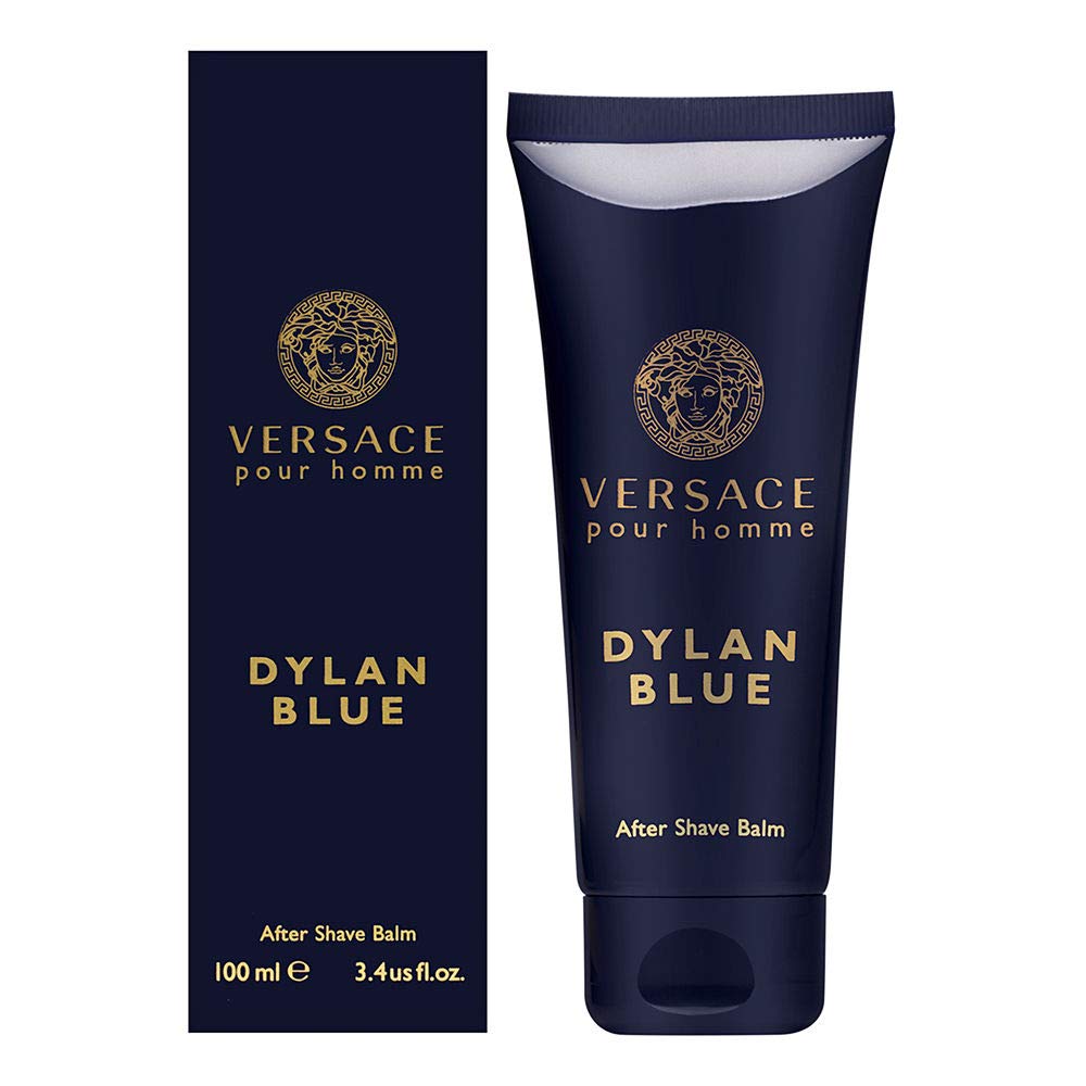 Versace Pour Homme Dylan Blue after shave balm bottle with masculine scent